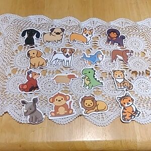 Colorful stickers for laptop, lockers, party favors, crafts - Mostly Dogs